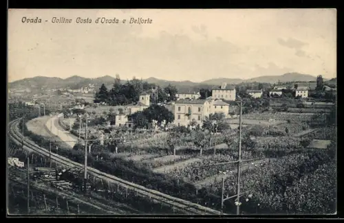 AK Ovada, Colline Costa d`Ovada e Belforte, paesaggio collinare con case e vigneti