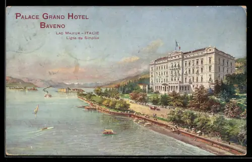 AK Baveno /Lago Maggiore, Palace Grand Hotel con vista sul lago