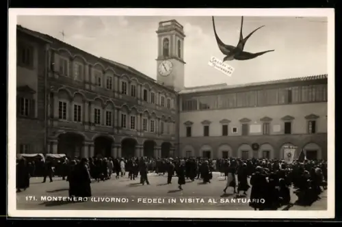 AK Livorno, Montenero, Fedeli in visita al Santuario