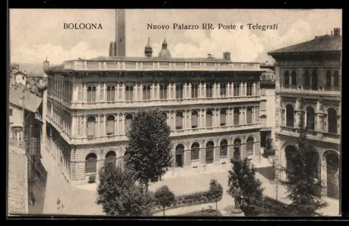 AK Bologna, Nuovo Palazzo RR. Poste e Telegrafi