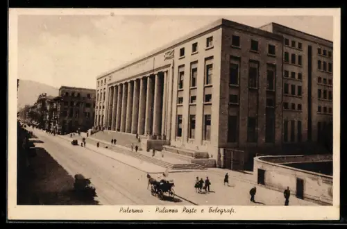 AK Palermo, Palazzo Poste e Telegrafi