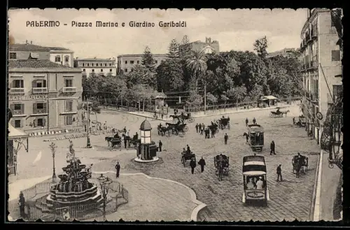 AK Palermo, Piazza Marina e Giardino Garibaldi