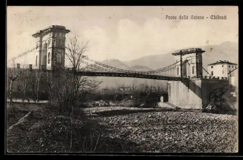 AK Borgo a Mozzano, Chifenti, Ponte delle Catene e paesaggio montano