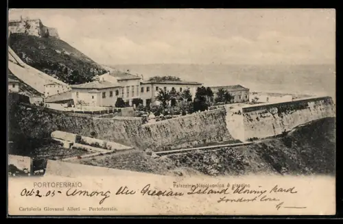 AK Portoferraio, Palazzina Napoleonica e giardino