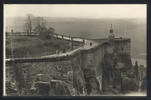 Foto-AK Königstein /Sachsen, Festung 1925