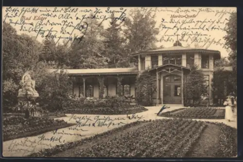 AK Bad Elster, Idylle an der Moritzquelle