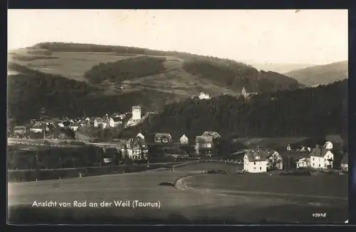 AK Rod an der Weil, Teilansicht, Im Hintergrund Kirche