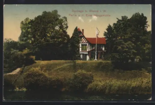 AK Bentlage b. Rheine, Partie a. d. Ems Hängemühle