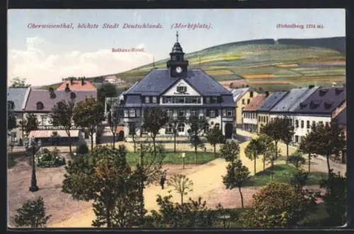 AK Oberwiesenthal, Rathaus-Hotel