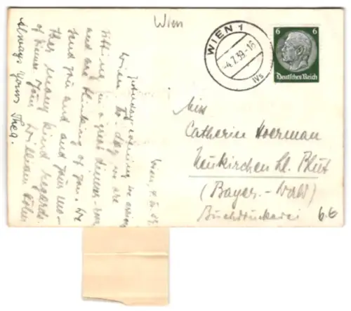 Leporello-AK Wien, Karlskirche, Oper, Parlament und Rathaus