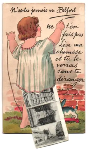 Leporello-AK Belfort, Caserne, La Gare, Monument, La Miotte