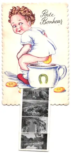 Leporello-AK Bouillon, Abbaye de Cordemois, Hotel de la poste