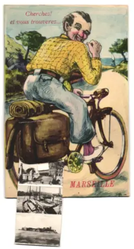 Leporello-AK Marseille, Le Havre, Panorama