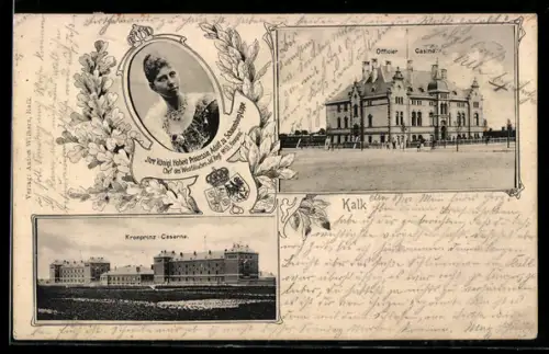 AK Köln-Kalk, Offizier-Casino, Kronprinz-Kaserne, Prinzessin Adolf zu Schaumburg-Lippe