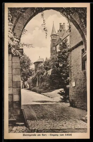 AK Wernigerode am Harz, Eingang zum Schloss