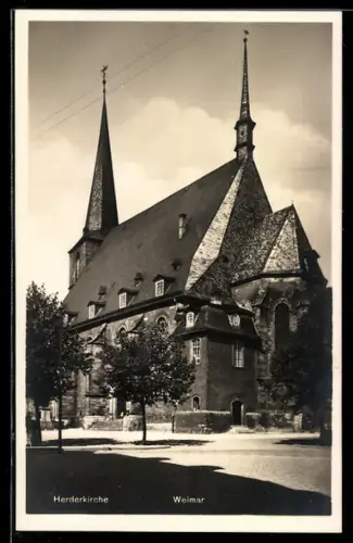 AK Weimar / Thüringen, Blick auf die Herderkirche