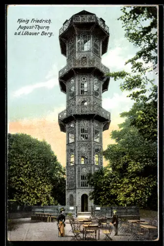AK Löbau, König Friedrich August-Turm auf dem Löbauer Berg