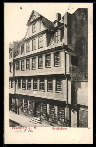 AK Alt-Frankfurt, am Goethehaus