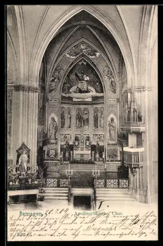 AK Remagen, Inneres der Apollinariskirche