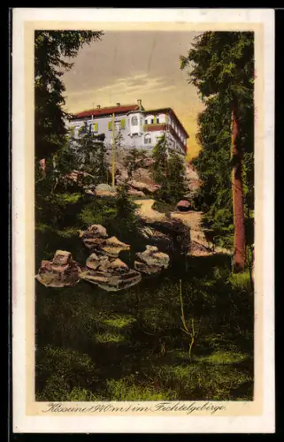 AK Kösseine im Fichtelgebirge, Ortspartie mit Gebäudeansicht