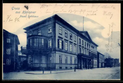 AK Hannover, Wangenheimpalais beim Neuen Rathaus