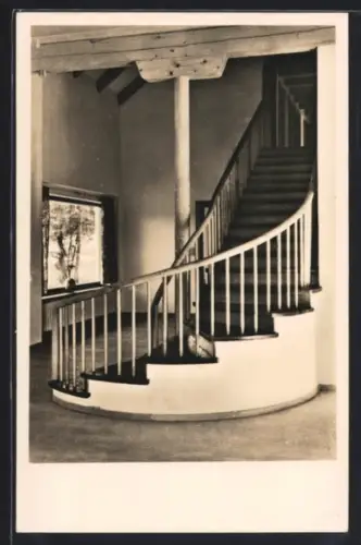 AK Klais /Obb., Berghaus über Klais, Treppenhaus, Innenansicht