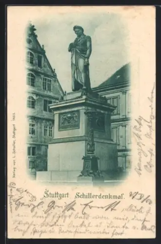 AK Stuttgart, Das Schillerdenkmal
