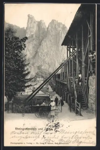 AK Münster a. Stein, Rheingrafenstein und Saline