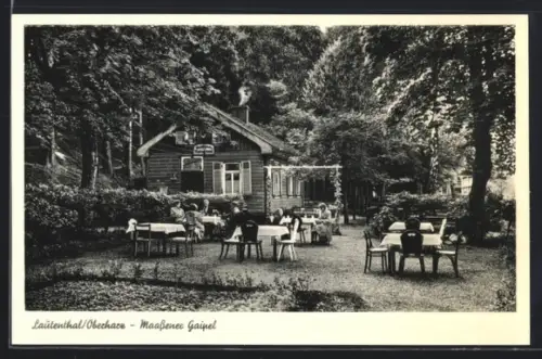 AK Lautenthal /Oberharz, Gasthaus Maassener Gaipel Max Stellberg, mit Garten u. Gästen