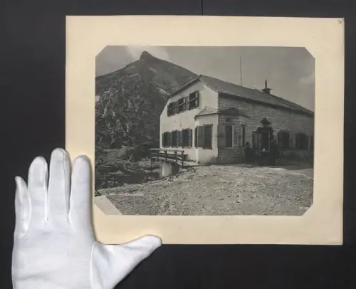 Fotoalbum mit 12 Fotografien, Ansicht Watzmann, Münchnerhaus, Zittauer Hütte, Teplitzer Hütte, Statzerhaus, Hochkönig