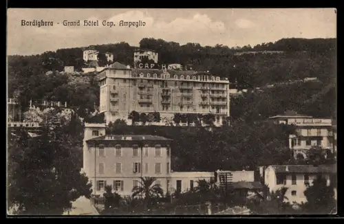 AK Bordighera, Grand Hotel Cap Ampeglio