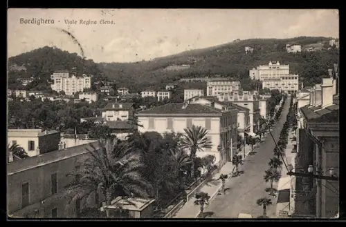 AK Bordighera, Viale Regina Elena