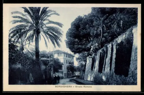 AK Bordighera, Strada Romana
