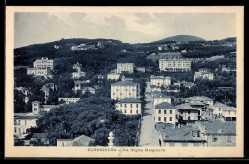 AK Bordighera, Via Regina Margherita