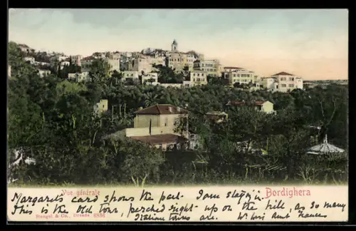 AK Bordighera, Vue générale