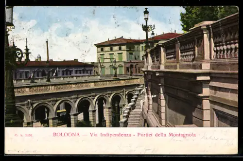 AK Bologna, Via Indipendenza, Portici della Montagnola