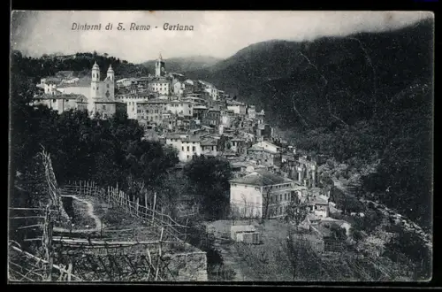 AK Ceriana, Panorama mit Kirche