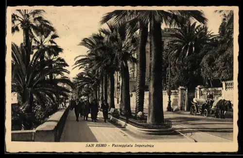 AK San Remo, Passeggiata Imperatrice