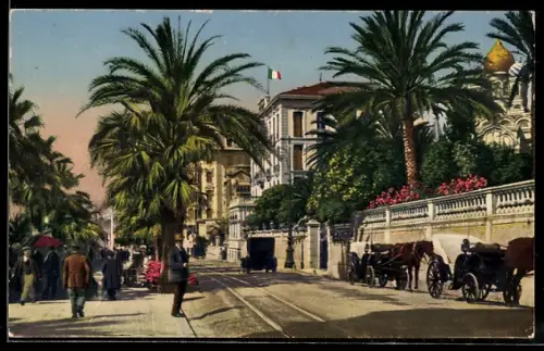 AK San Remo, La Passeggiata