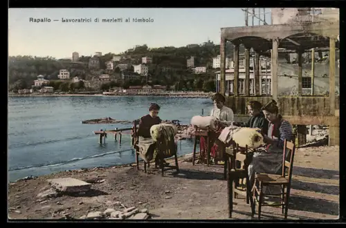 AK Rapallo, Lavoratrici di merletti al tómbolo