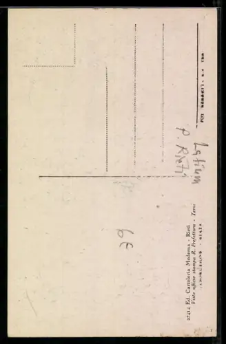 AK Rieti, Via Garibaldi con edifici storici e passanti