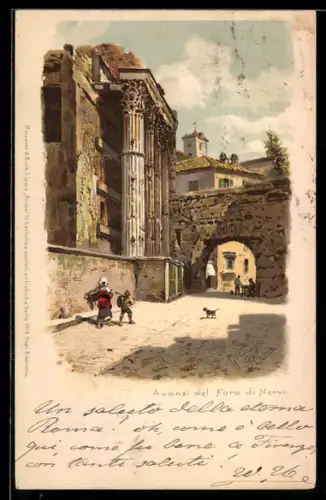 Künstler-AK Roma, Avanzi del Foro di Nerva