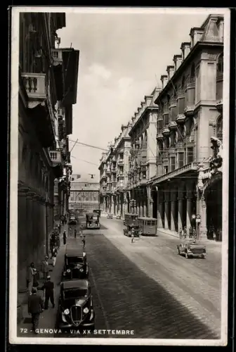 AK Genova, Via XX Settembre con automobili