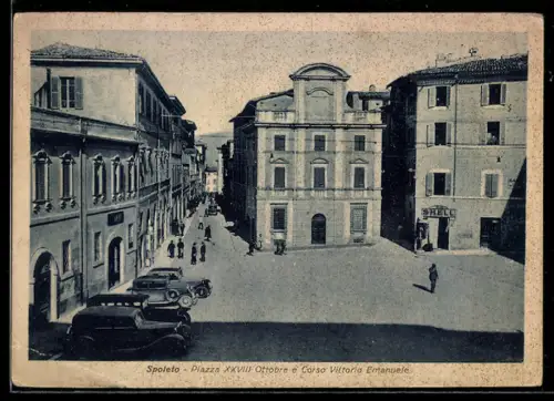 AK Spoleto, Piazza XXVIII Ottobre e Corso Vittorio Emanuele