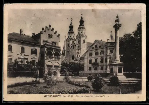 AK Bressanone, Piazza Palazzo Vescovile, Villa Covi, Colonna, Chiesa