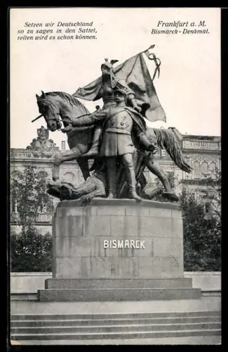 AK Frankfurt a. M., Bismarck-Denkmal