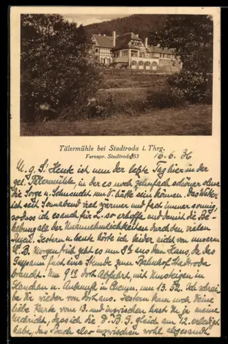 AK Stadtroda i. Thrg., Tälermühle