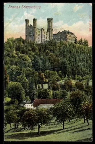 AK Balduinstein, Schloss Schaumburg, von unten gesehen