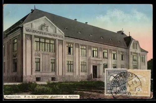 AK Magyaróvár, A m. kir. gazdasagi akademia uj epülete