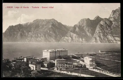 AK Torbole /Lago di Garda, Grand Hôtel con vista sulle montagne e sul lago